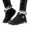 Kids Waterproof Winter Shoes Hiking Boots Black Pink Gray-1