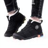 Kids Waterproof Winter Shoes Hiking Boots Black Pink Gray-3