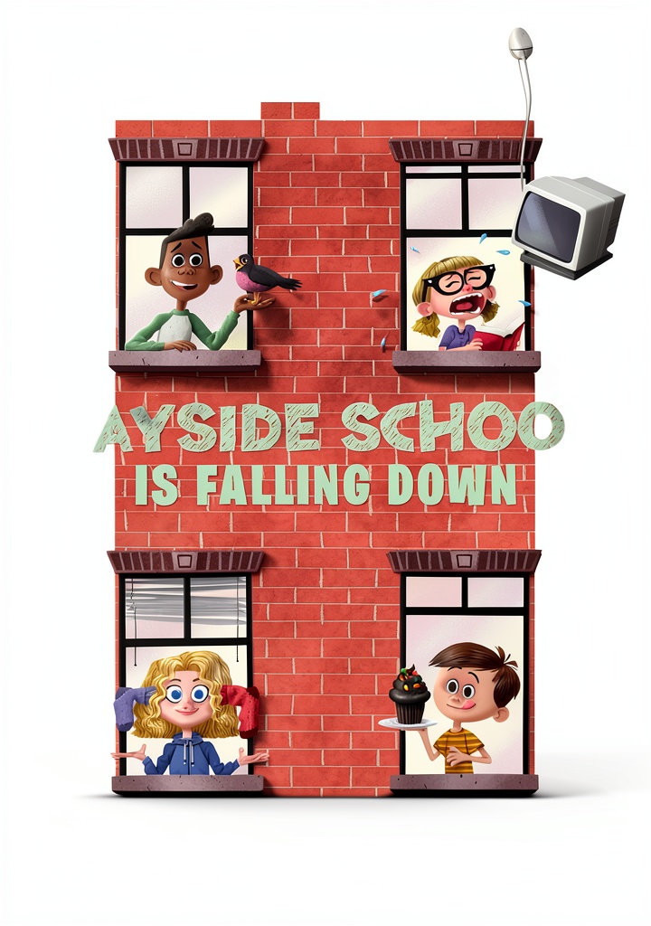 Wayside School book cover showing colorful illustrations