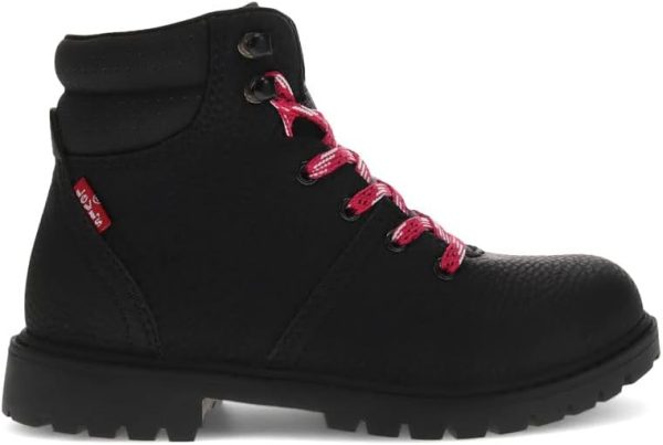 Levis Kids Hiking Boots Black Fuchsia Synthetic Leather-5