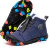 Kids Waterproof Winter Shoes Hiking Boots Black Pink Gray-0
