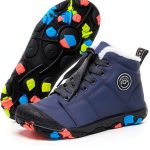 Kids Waterproof Winter Shoes Hiking Boots Black Pink Gray-0