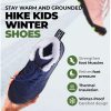 Kids Waterproof Winter Shoes Pink Dark Blue Dark Gray-1