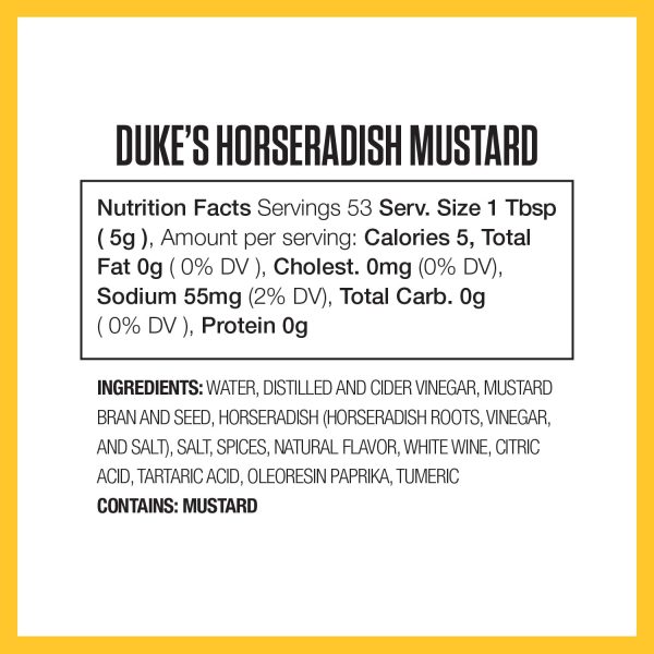 Dukes Horseradish Mustard Bold Flavor Sandwich Condiment-1