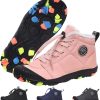 Kids Waterproof Winter Shoes Pink Dark Blue Dark Gray-0