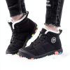 Kids Waterproof Winter Shoes Hiking Boots Black Pink Gray-1
