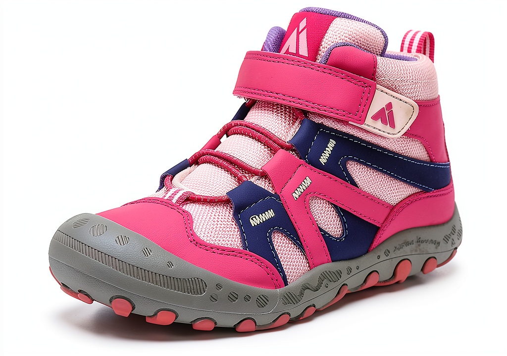 Installing KidHiking Kids Hiking Boots Oxford Upper on a wooden desk