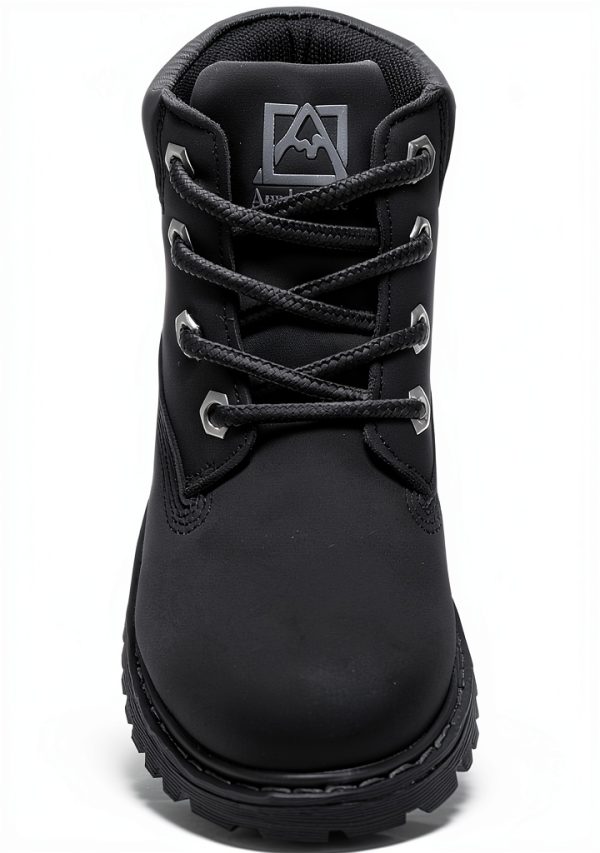 Avalanche Unisex Kids Work Boots Black-1
