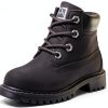 Avalanche Unisex Kids Work Boots Black-0