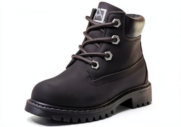 Avalanche Unisex Kids Work Boots Black-0