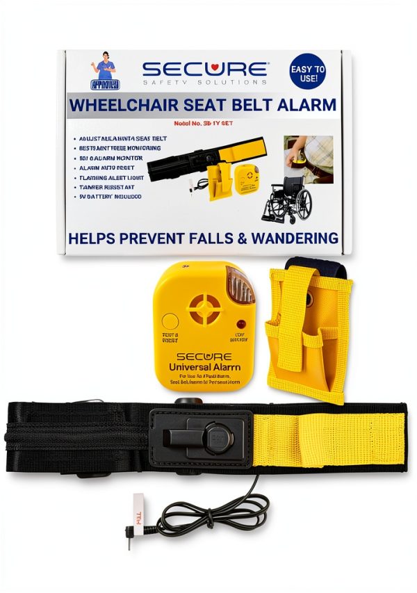 Personal Safety Wheelchair Seat Belt Alarm with 9V Battery-0