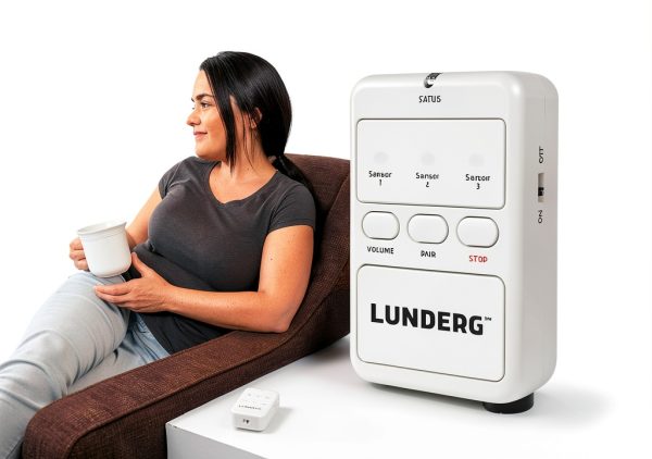 Lunderg Smart Bed Alarm Large Pad with Wireless Pager for Seniors-3