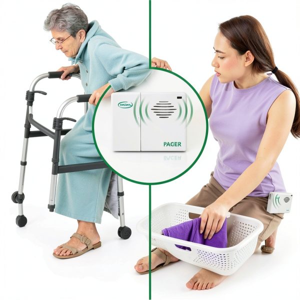 Smart Caregiver Motion Sensor Alarm Pager and 8m Range Bed Door-2