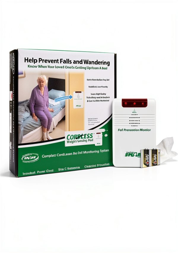 Smart Caregiver Wireless Bed Alarm System with Monitor and Pill Box-0