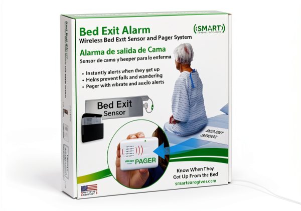 Smart Caregiver Bed Exit Alarm with Pager for Seniors RP-WPBR1-0
