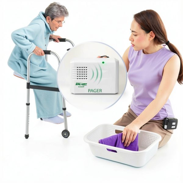 Smart Caregiver Bed Exit Alarm with Pager for Seniors RP-WPBR1-2
